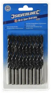 Silverline Lip & Spur Drill Bits - 8mm 10pk