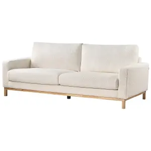 3 Seater Sofa White Boucle SIGGARD