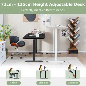 Costway 110 x 60cm Electric Height Adjustable Standing Desk Sit to Stand Computer Workstation Table