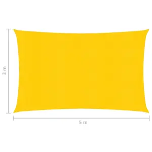 Berkfield Sunshade Sail 160 g/m2 Yellow 3x5 m HDPE