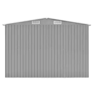 Berkfield Garden Shed Grey 257x990x181 cm Galvanised steel