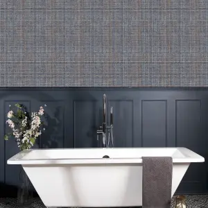 Arthouse Country Tweed Navy Wallpaper