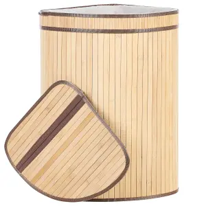 Bamboo Basket with Lid Light Wood BADULLA