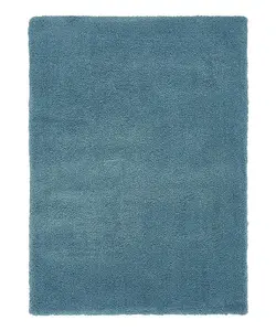 Duck Egg Shaggy Modern Plain Easy to clean Rug For Bedroom & Living Room -80cm X 150cm