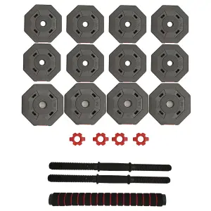 SunDaze Barbell Dumbbell Set 20kg Weight Plates Kit Fitness Gym