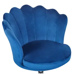 Beliani Glam Office Chair Blue MONTICELLO