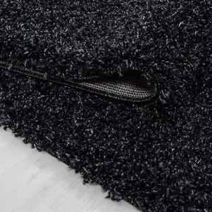 Abaseen 160x230 cm Anthracite Shaggy Rug - Soft Touch Thick Pile Modern Rugs - Washable Area Rugs for Home and Office