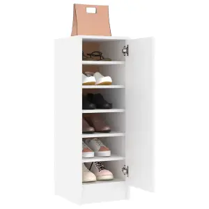 Berkfield Shoe Cabinet White 32x35x92 cm Engineered Wood