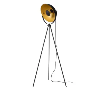 Lucide Alvaro Modern Tripod Floor Lamp - 1xE27 - Black