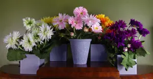 Artificial Potted Daisy Flowering Plant Yellow