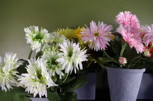 Artificial Potted Daisy Flowering Plant Yellow