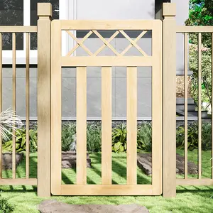 Charming Cross Top Wooden Gate for Yards and Pathways 76cm W x 120cm H