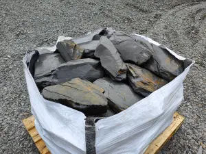 Garden Rockery / Pond Edging Stones - Welsh Slate 250-500mm