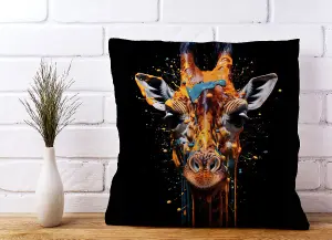 Giraffe Face Splashart Cushions 45cm x 45cm