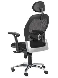 Portland office chair with black mesh back