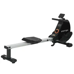 SPORTNOW Folding Magnetic Rowing Machine with Dual Aluminium Slide Rail