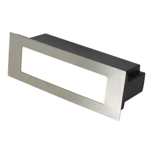 GoodHome Neihart Black Mains-powered Neutral white LED Rectangular Deck light