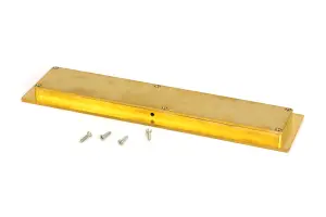 From The Anvil Polished Brass 250mm Plain Rectangular Pull