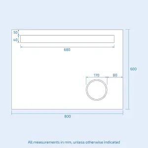 Nes Home Rectangle Illuminated LED 800mm x 600mm Bathroom Mirror Demister