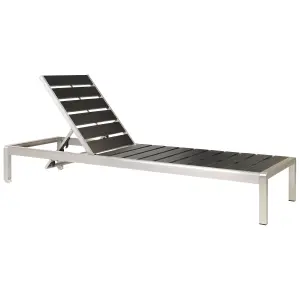 Sun Lounger Metal Black-Silver NARDO