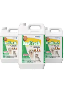 Qfresh Dog Kennel Disinfectant Pet Safe Disinfectant and Deodouriser 4 x 5 Litres