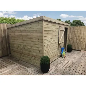 9 x 4 WINDOWLESS Garden Shed Pressure Treated T&G PENT Wooden Garden Shed + Single Door (9' x 4' / 9ft x 4ft) (9x4)