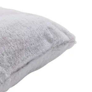 Grey Rabbit faux fur Indoor Cushion (L)43cm x (W)43cm