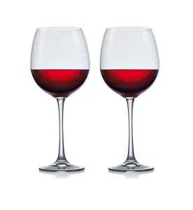 BOX 2 - XXL Giant RED Wine Glasses cup 850ml / 25.5 oz BALLON XXL Bohemia Crystal