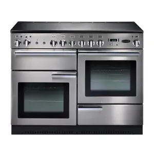 Rangemaster PROP110ECSS/C Freestanding Electric Range cooker with Ceramic Hob - Stainless steel effect