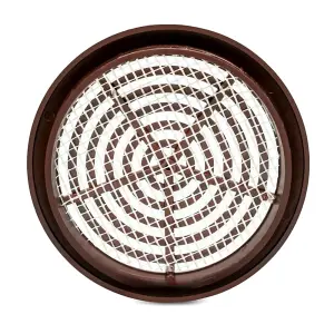 Brown Mini Round Air Vent Grille 80mm with Flange and Fly Screen Ventilation Cover