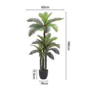 140cm H Garden Decoration Artificial Green Fern with Pot