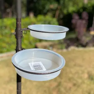 Water Dish & Bird Bath Bracket Double Pack for Metal Bird Feeding Stations