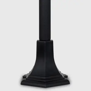 ValueLights Mayfair Traditional Victorian Style 1.2m Black IP44 Outdoor Garden Lamp Post Bollard Light with LED Bulb