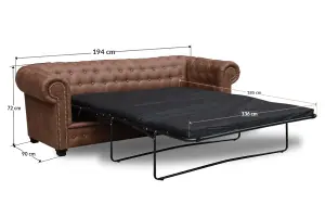 Furniture Stop - Hever™ Chesterfield Sofa Bed 2 Seater