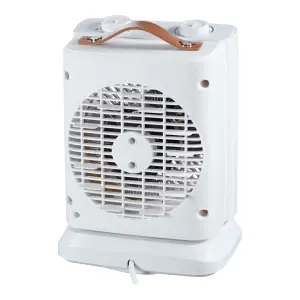 2000W White Oscillating Fan heater