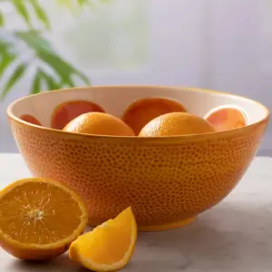 World Foods Orange Round Bowl 21.5cm