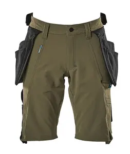 Mascot Advanced Craftsmen's Shorts with Detachable Holster Pockets - Moss Green   (38.5) (Leg Length - Regular)