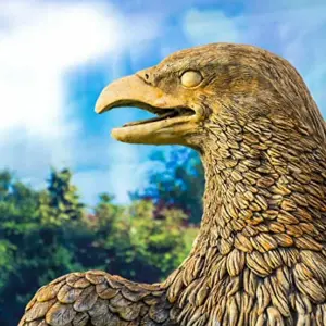 Giant Golden Eagle Stone Cast  Garden Statue