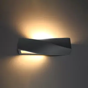 Sigma Ceramic & Glass Grey 1 Light Classic Wall Light