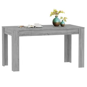 Gille Dining Table 140 x 74.5 x 76 cm Engineered Wood Grey Sonoma / Grey Sonoma