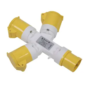 Sealey 2P+E 3-Way Adaptor 110V WSTWA