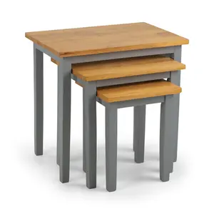 Elvina 3 Piece Nest of Tables Oak/Grey