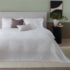 DUSK Florence Waffle Throw 1.5 X 2m - Warm White