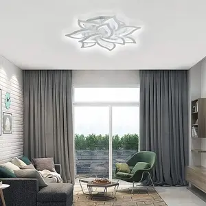 Garwarm 10-Head LED Dimmable Petal Ceiling Light with Remote