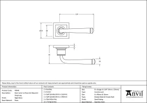 From The Anvil Aged Brass Avon Round Lever on Rose Set (Square) - Unsprung