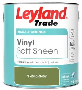 Leyland Trade Vinyl Soft Sheen Walls & Ceilings Emulsion Paint (S 4040-G40Y) - 2.5L