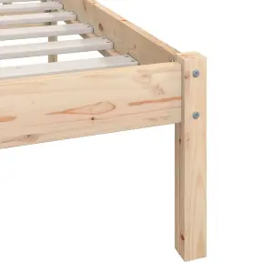 Berkfield Bed Frame Solid Wood 75x190 cm Small Single