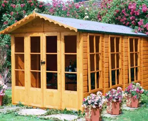 Shire Kensington 13x7 ft Apex Wooden 2 door Shed - Assembly service included