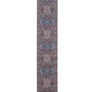 Washable Non-Slip Neutral Beige Distressed Area Rug 190cm x 280cm