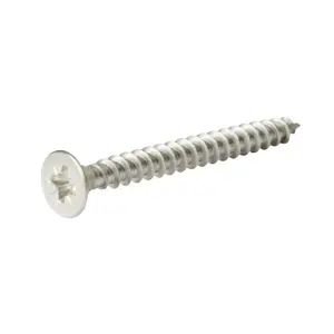 Diall Pozidriv Double-countersunk A2 stainless steel Wood screw (Dia)4.5mm (L)50mm, Pack of 20